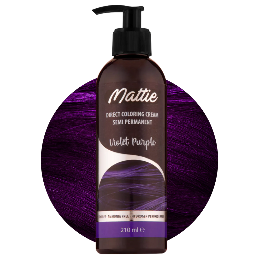 Mattie Violet Purple - Vegan Semi-Permanent Direct Dye Hair Color Cream 210 ml
