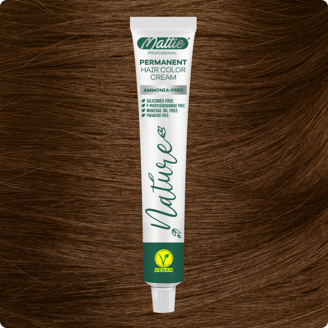 Mattie Professional Nature (7.3) Dark Golden Blonde - Vegan Permanent Hair Color Cream 60ml