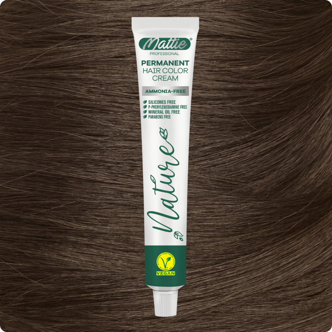 Mattie Professional Nature (7.71) Blonde Ash Brown - Vegan Permanent Hair Color Cream 60ml
