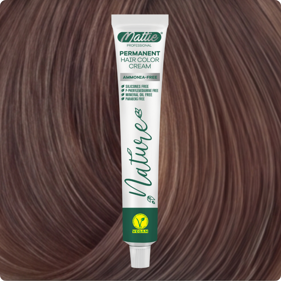 Mattie Professional Nature (7.8) Blonde Sand Beige - Vegan Permanent Hair Color Cream 60ml