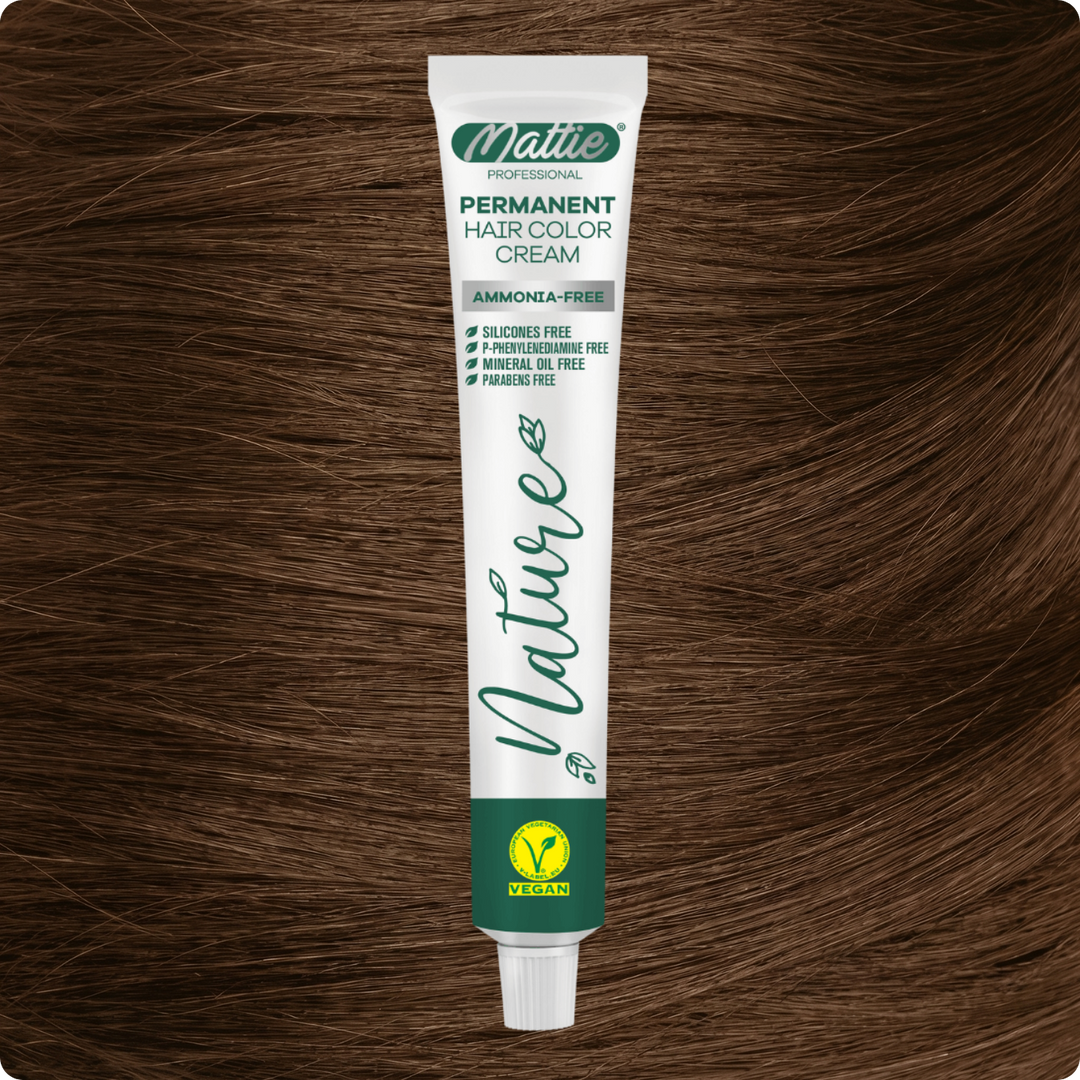 Mattie Professional Nature (8.73) Light Blonde Golden Brown - Vegan Permanent Hair Color Cream 60ml