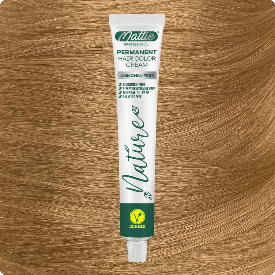 Mattie Professional Nature (9.3) Light Golden Blonde - Vegan Permanent Hair Color Cream 60ml