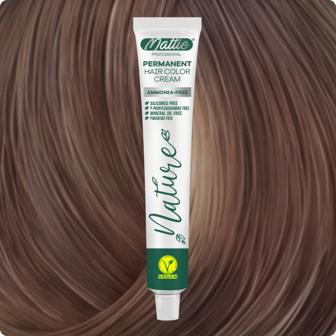Mattie Professional Nature (9.8) Very Light Blonde Sand Beige - Vegan Permanent Hair Color Cream 60ml