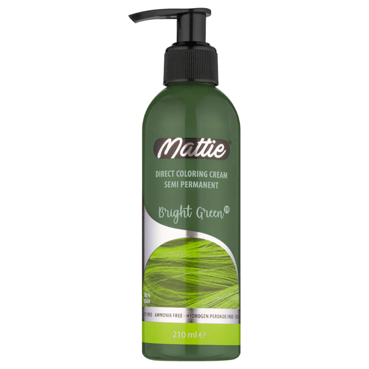 Mattie Bright Green - Vegan Semi-Permanent Direct Dye Hair Color Cream 210 ml