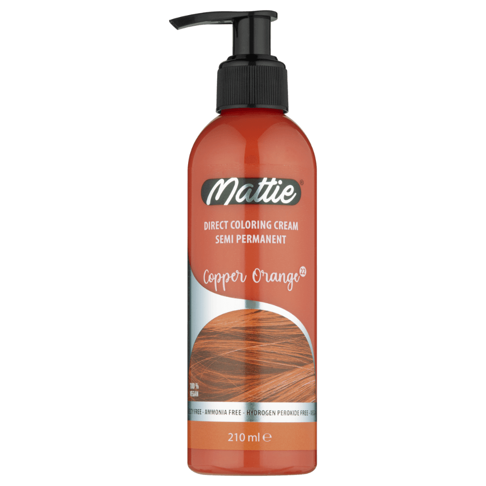 Mattie Copper Orange - Vegan Semi-Permanent Direct Dye Hair Color Cream 210 ml