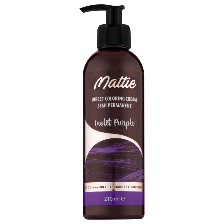 Mattie Violet Purple - Vegan Semi-Permanent Direct Dye Hair Color Cream 210 ml